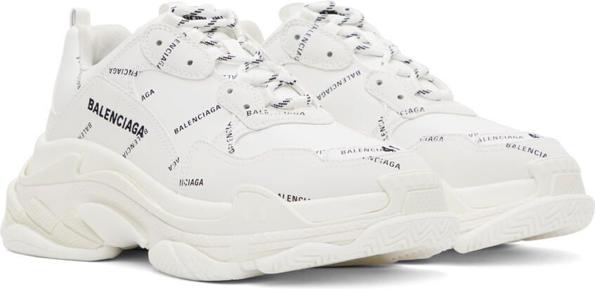 Balenciaga White Triple S Sneakers - Picture 2