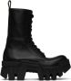 Balenciaga Black Bulldozer Lace-Up Boots - Thumbnail 1