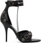 Balenciaga Black Cagole Heeled Sandals - Thumbnail 1