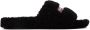 Balenciaga Black Furry Slides - Thumbnail 1