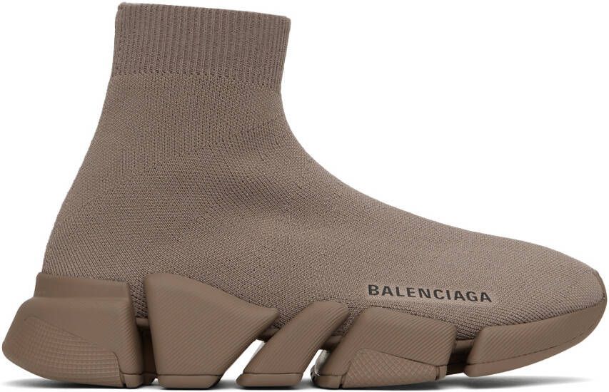 Balenciaga Brown Speed 2.0 Sneakers