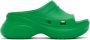 Balenciaga Green Crocs Edition Pool Slides - Thumbnail 1