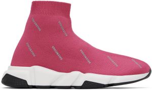 Balenciaga Kids Pink Speed Sneakers