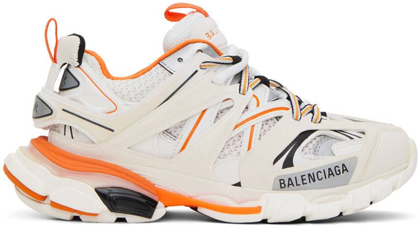 Balenciaga Orange & White Track Sneakers