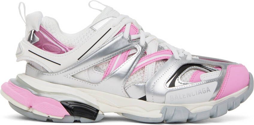Balenciaga Pink & White Track Sneakers