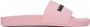 Balenciaga Pink Logo Pool Slides - Thumbnail 1