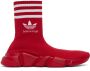 Balenciaga Red adidas Originals Edition Speed Sneakers - Thumbnail 1
