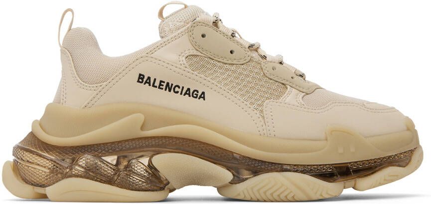 Balenciaga Taupe Triple S Sneakers