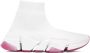 Balenciaga White & Pink Speed 2.0 Sneakers - Thumbnail 1