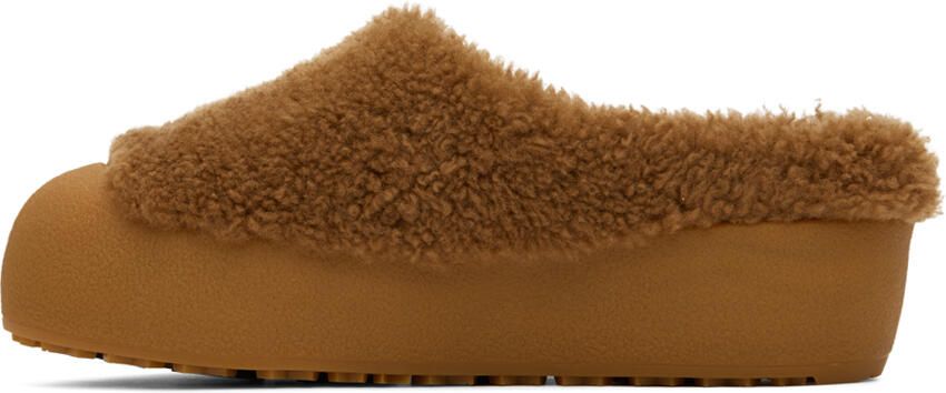 Bally Tan Crans Shearling Slippers - Picture 3