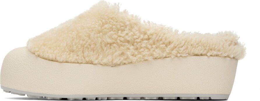 Bally White Crans Shearling Slippers - Picture 3