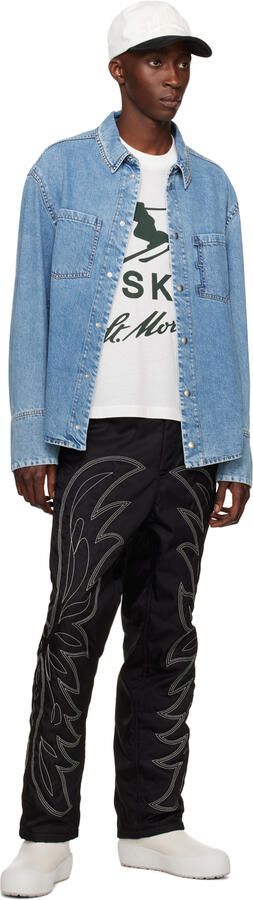 Bally White Curling Montana Combat Boots - Picture 4