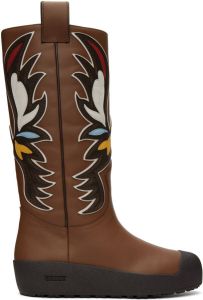 Bally Brown Curling Chambery Combat Boots