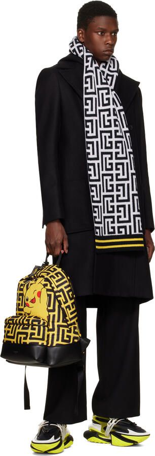 Balmain Black & Green Unicorn Sneakers - Picture 4