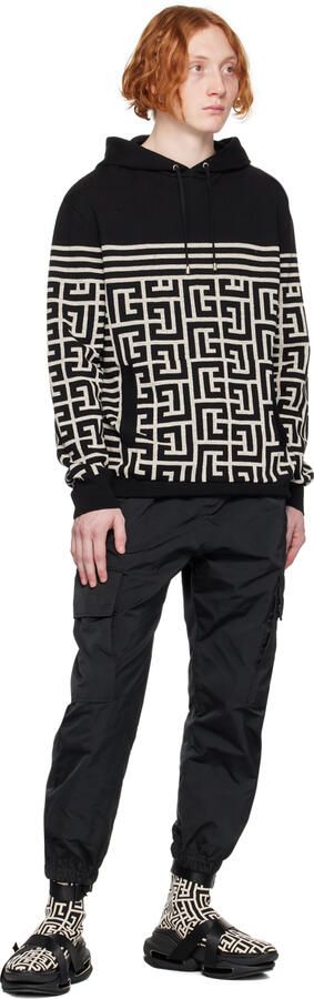 Balmain Black & White B-Bold Sneakers - Picture 4