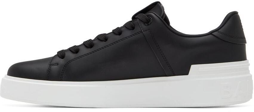 Balmain Black & White B-Court Sneakers - Picture 3