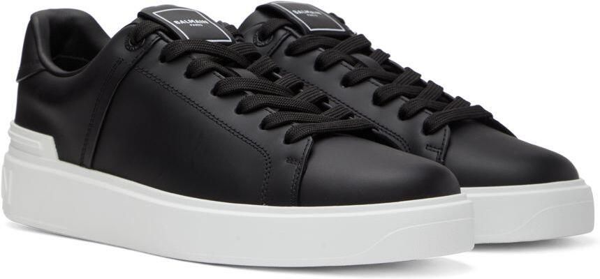 Balmain Black & White B-Court Sneakers - Picture 2