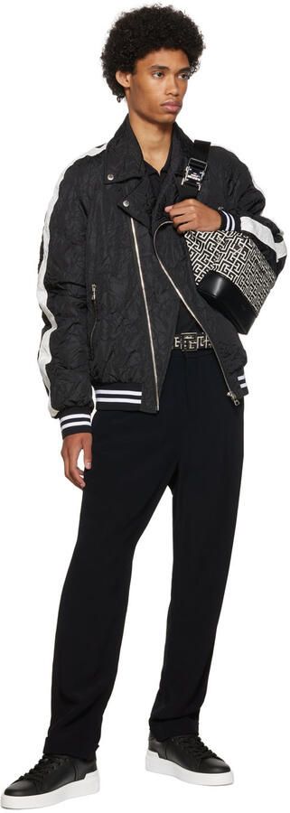 Balmain Black & White B-Court Sneakers - Picture 4