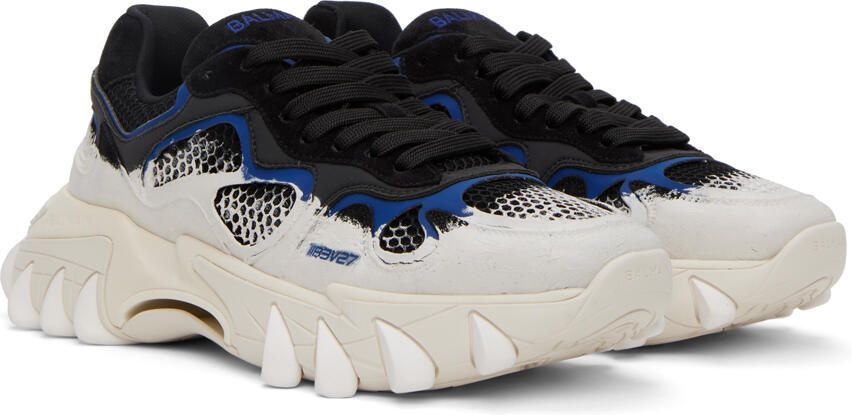 Balmain Black & White B-East Sneakers - Picture 2