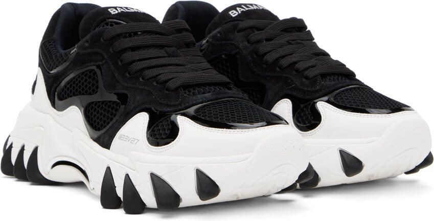 Balmain Black & White B-East Sneakers - Picture 2