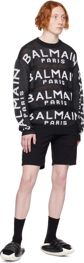 Balmain Black & White B-IT Sandals - Picture 4