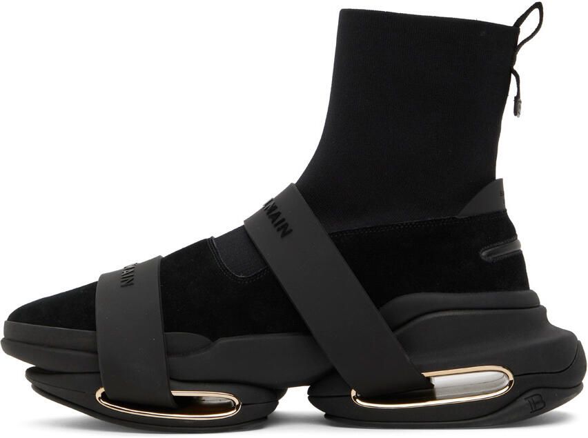 Balmain Black B-Bold High-Top Sneakers - Picture 3
