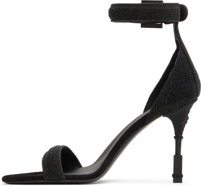 Balmain Black Moneta Heeled Sandals - Picture 2