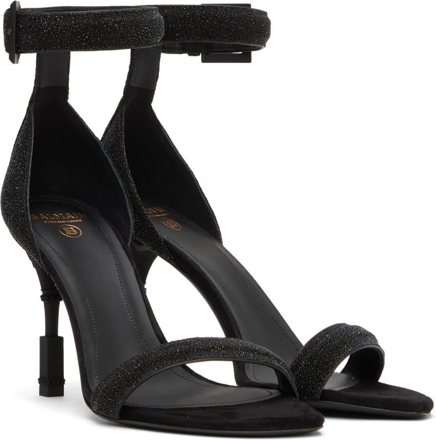 Balmain Black Moneta Heeled Sandals