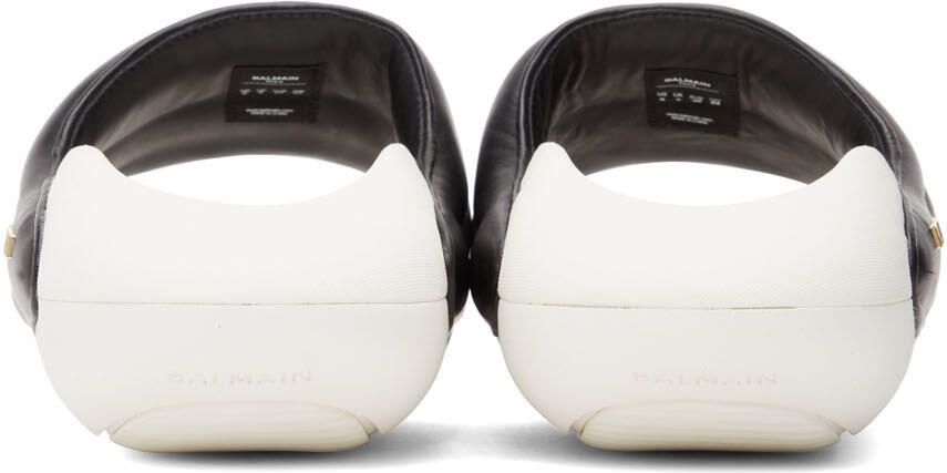 Balmain Black Puffy B-IT Sandals