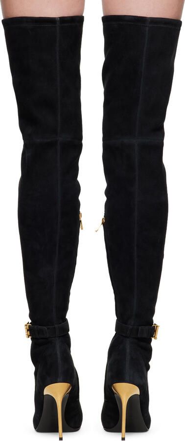 Balmain Black Raven Tall Boots