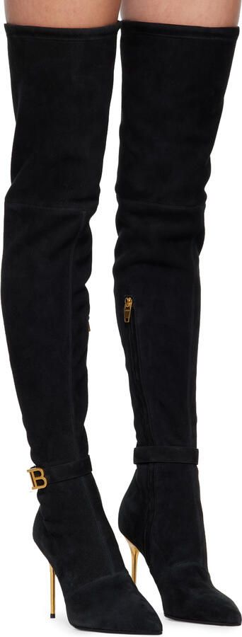 Balmain Black Raven Tall Boots - Picture 2