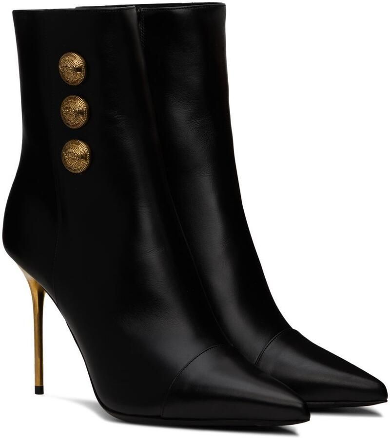 Balmain Black Roni Ankle Boots - Picture 3