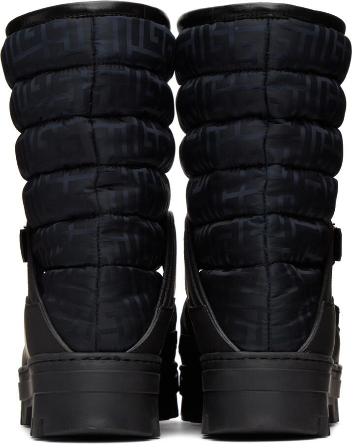 Balmain Black Rossignol Monogram Boots - Picture 5