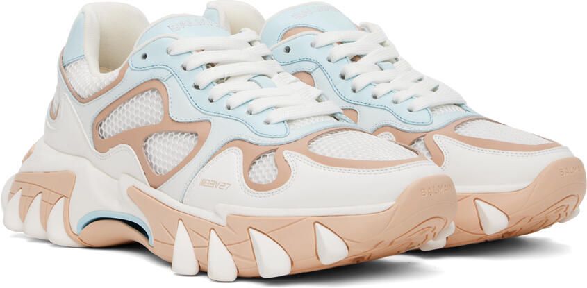 Balmain Blue & White B-East Sneakers - Picture 2
