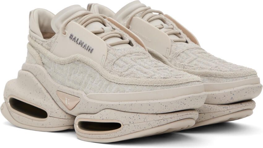 Balmain Gray B-Bold Sneakers - Picture 2