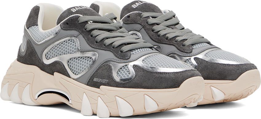 Balmain B-East panelled low-top sneakers Grey - Picture 2