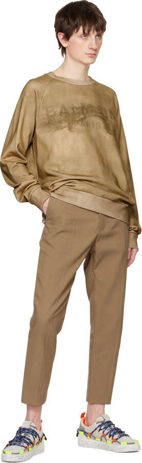 Balmain Gray Cord-Lock Sneakers - Picture 4