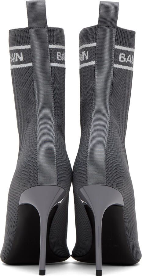 Balmain Gray Skye Boots - Picture 4