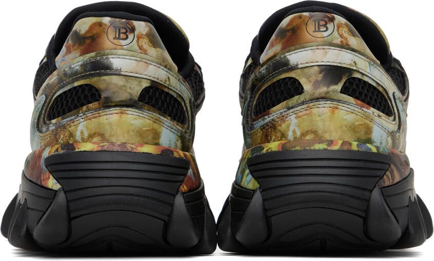 Balmain Khaki & Black B-East Sneakers