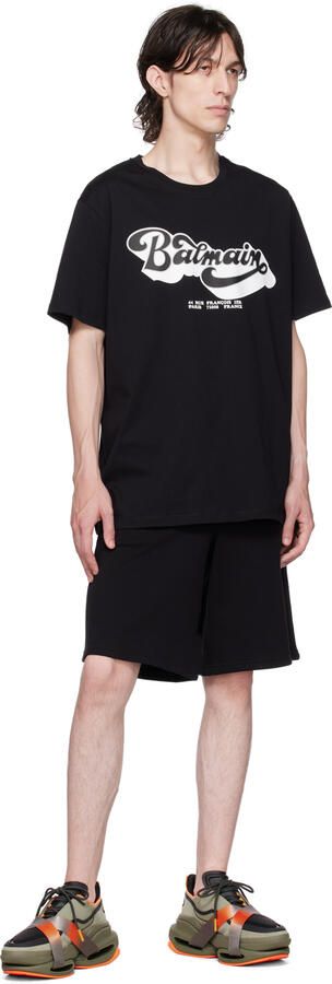 Balmain Khaki B-Bold Sneakers - Picture 4