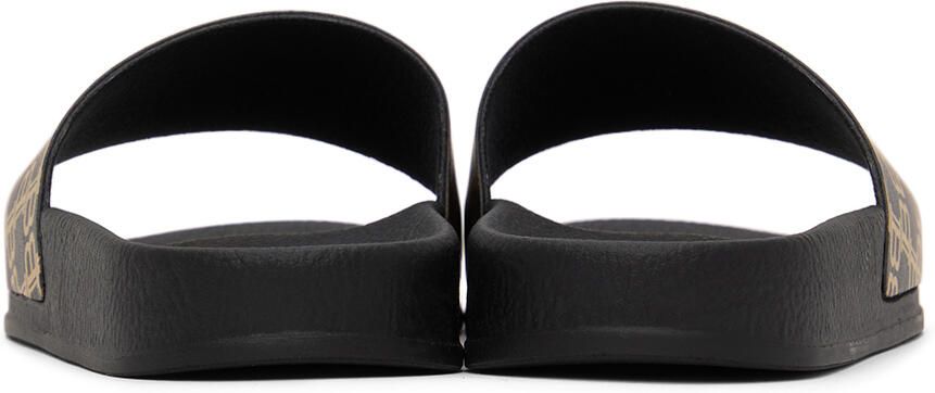 Balmain Kids Black Monogram Slides