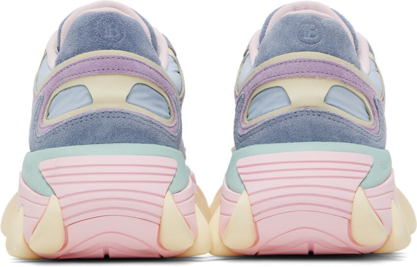 Balmain B-East panelled suede sneakers Green