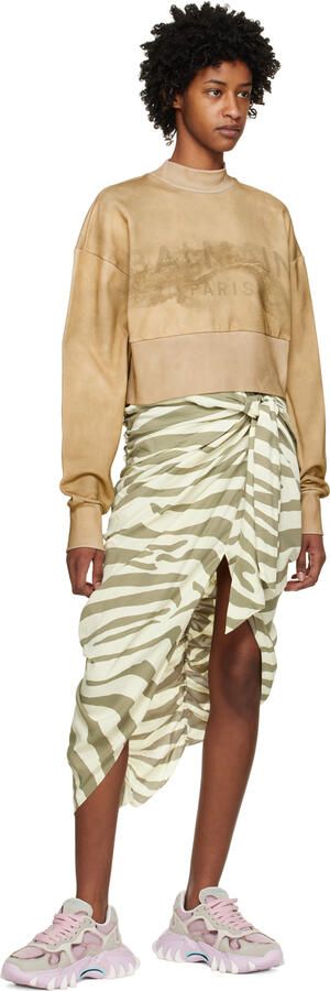 Balmain B-East leather low-top sneakers Pink - Picture 4