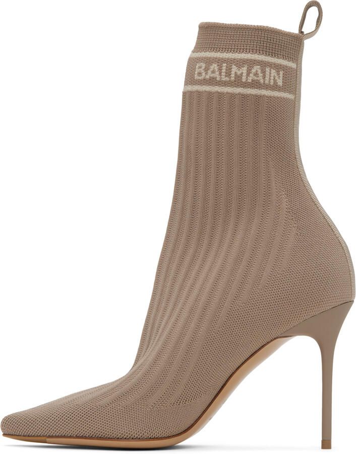 Balmain 95mm Skye ankle boots Brown