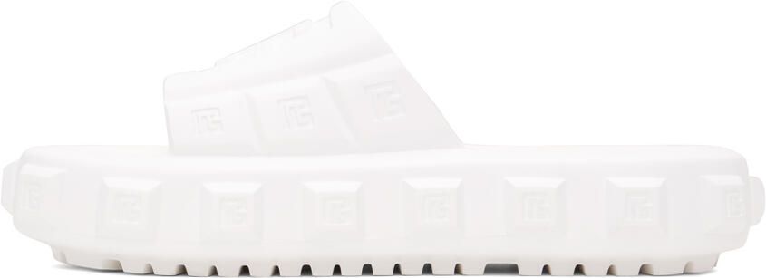 Balmain White Ari Flat Mules - Picture 3