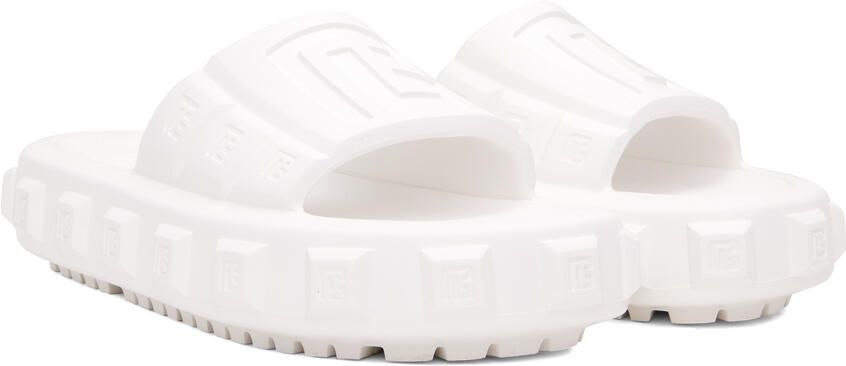 Balmain White Ari Flat Mules - Picture 2