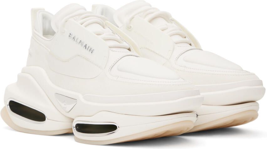 Balmain White B-Bold Sneakers - Picture 2