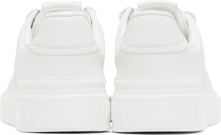 Balmain White B-Court Sneakers