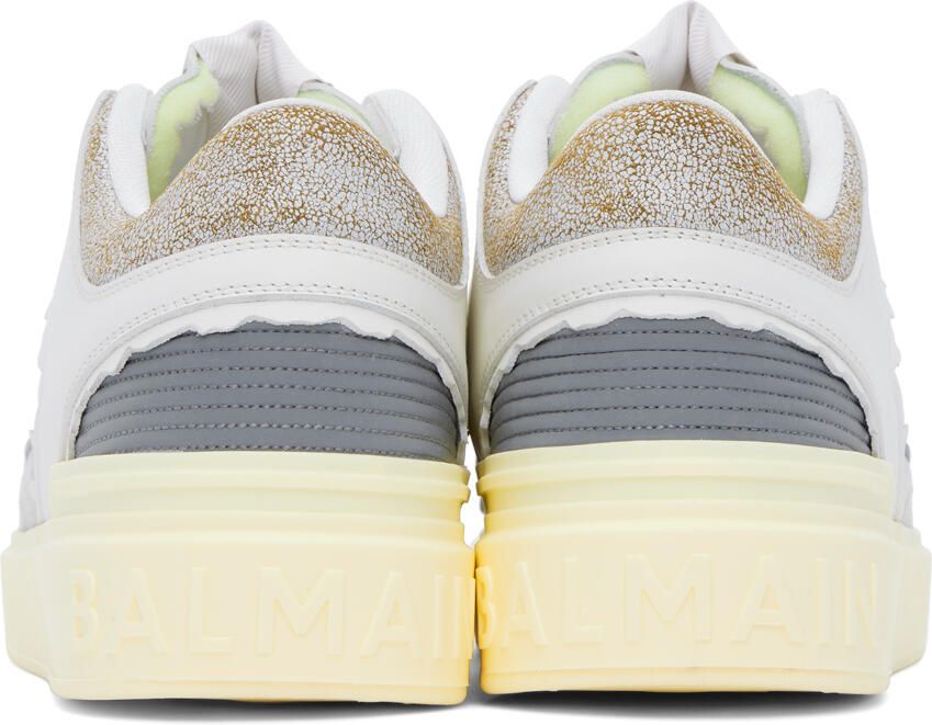 Balmain White B-Court Sneakers