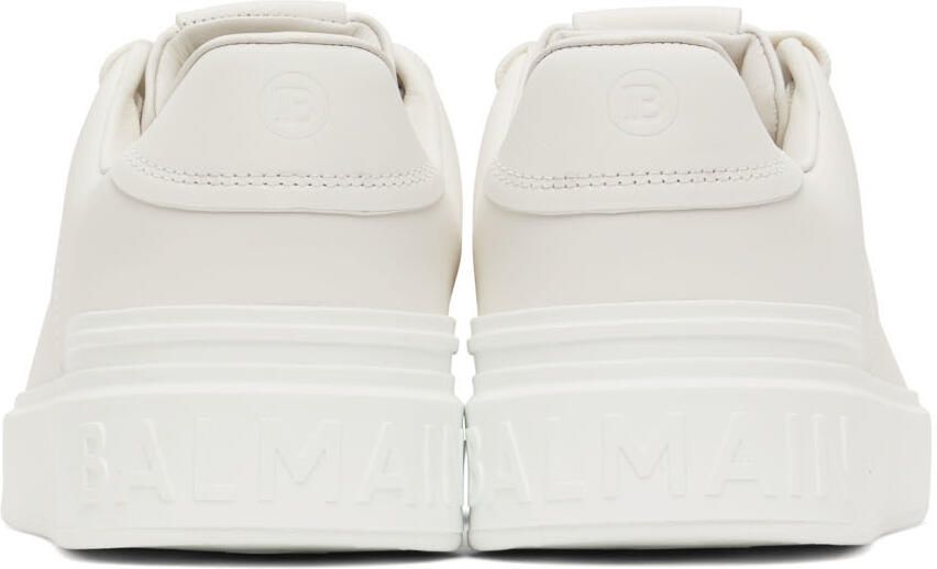 Balmain White B-Court Sneakers - Picture 2